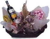 cesta de queijo e vinho